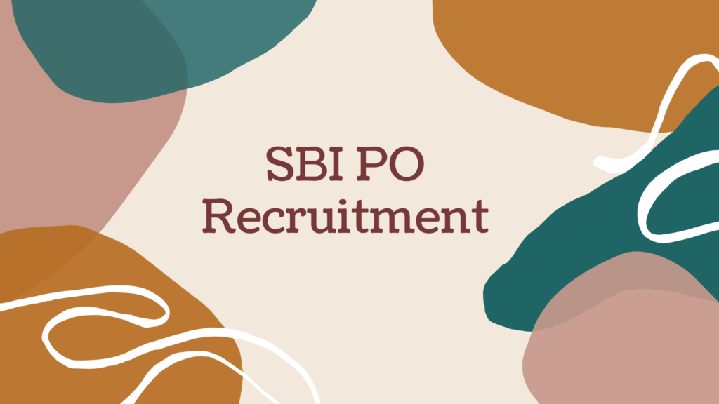 SBI PO Recruitment