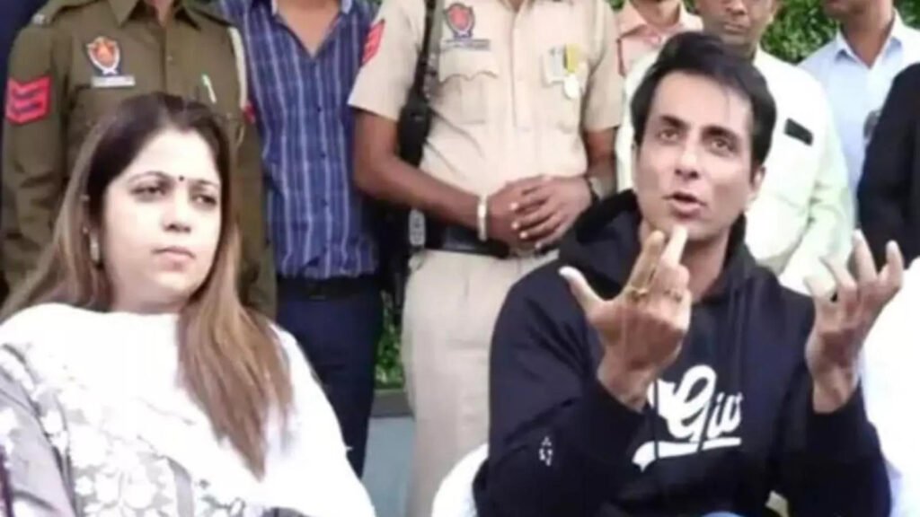 On election day in Punjab, Sonu Sood was charged for allegedly canvassing for his sister Malvika.